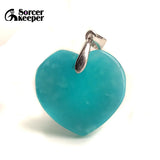 Amazonite Quartz Crystal Beads Pendant Necklace for Woman Man