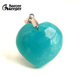 Amazonite Quartz Crystal Beads Pendant Necklace for Woman Man
