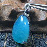 Amazonite Pendant Jewelry Silver Crystal Beads Mozambique Water Drop Stone