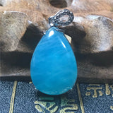 Amazonite Pendant Jewelry Silver Crystal Beads Mozambique Water Drop Stone