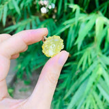 Natural Amber Necklace Pendant Flower Gemstone Women High Jewelry