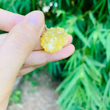 Natural Amber Necklace Pendant Flower Gemstone Women High Jewelry