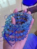 Natural Aquamarines Crystal Beads Bracelet 7mm 8mm 10mm12mm