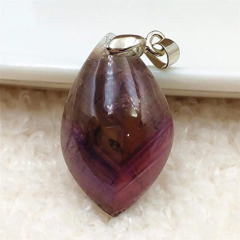 Natural Auralite 23 Purple Red Pendant 30x18x7mm