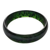 Green Jade Bangle Bracelet Hand-Carved Amulet for Women Men