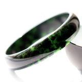 Natural Green Jade Bangles Bracelets Chinese Hand-Carved Charm Jewelry