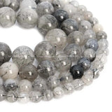 Rutilated Quartz Round Beads for Jewelry Making