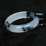 Natural Jade Bangle Bracelet Hand-Carved Charm Jewelry Accessories