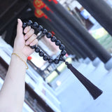 Natural Wooden Beads Tibetan Buddhist Prayer Bracelet Men's Bracelet