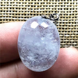 Aquamarine Beads Necklace Clear Crystal Luck Stone AAAAA