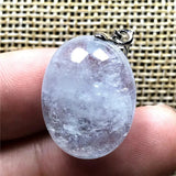 Aquamarine Beads Necklace Clear Crystal Luck Stone AAAAA