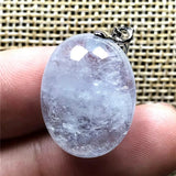 Aquamarine Beads Necklace Clear Crystal Luck Stone AAAAA