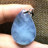 Aquamarine Pendant Jewelry For Women 28x20x7mm Oval Beads