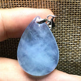 Aquamarine Pendant Jewelry For Women 28x20x7mm Oval Beads