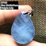 Aquamarine Pendant Jewelry For Women 28x20x7mm Oval Beads