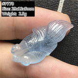 Aquamarine Stone Pendant Jewelry Fish Design Silver Gemstone AAAAA