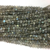 Natural Labr. Hand Cut Facet Flat Coin Small Beads Necklaces or Bracelets