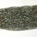 Natural Labr. Hand Cut Facet Flat Coin Small Beads Necklaces or Bracelets