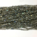 Natural Labr. Hand Cut Facet Flat Coin Small Beads Necklaces or Bracelets