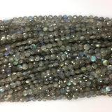 Natural Labr. Hand Cut Facet Flat Coin Small Beads Necklaces or Bracelets