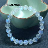 Moonstone Crystal Clear Round Beads Bracelet Healing Stone Women 6-10mm AAAAA