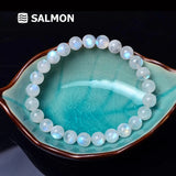 Moonstone Crystal Clear Round Beads Bracelet Healing Stone Women 6-10mm AAAAA