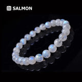 Moonstone Crystal Clear Round Beads Bracelet Healing Stone Women 6-10mm AAAAA