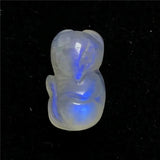 Fox Carved Moonstone Crystal Pendant 13x7mm Beads Healing Luck Gift Jewelry