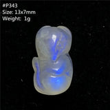 Fox Carved Moonstone Crystal Pendant 13x7mm Beads Healing Luck Gift Jewelry
