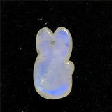 Fox Carved Moonstone Crystal Pendant 13x7mm Beads Healing Luck Gift Jewelry