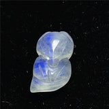 Moonstone Fox Pendant 13x8mm Beads Healing Luck Stone Jewelry