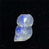 Moonstone Fox Pendant 13x8mm Beads Healing Luck Stone Jewelry