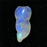 Natural Light Moonstone Fox Carved Pendant 16x6mm Beads Healing Luck Gift