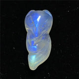 Natural Light Moonstone Fox Carved Pendant 16x6mm Beads Healing Luck Gift