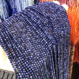 Natural Sapphires Beads 2.5mm Round Faceted Loose Beads DIY Jewelry