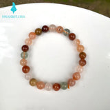 Natural Brazil Rutilated Quartz Bracelet Women's Gemstone Jewelry