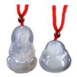Natural Buddha Jade Pendant Chalcedony Amulet Charms