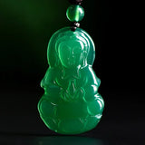 Natural Buddha Jade Pendant Chalcedony Amulet Charms