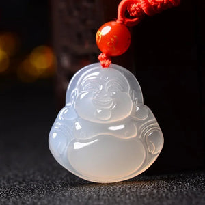 Natural Buddha Jade Pendant Chalcedony Amulet Charms