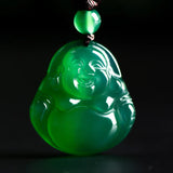 Natural Buddha Jade Pendant Chalcedony Amulet Charms