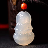 Natural Buddha Jade Pendant Chalcedony Amulet Charms