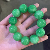 Burma Jade Bracelet Emerald Jadeite Round Beads Bangle
