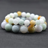 Natural Burma Jade Bracelet Men Women Beaded Amulet Bracelets