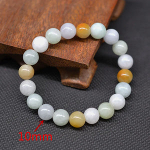 Natural Burma Jade Bracelet Men Women Beaded Amulet Bracelets