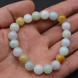 Natural Burma Jade Bracelet Men Women Beaded Amulet Bracelets