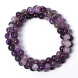Natural Cacoxenite Auralite 23 Purple Rutilated Quartz Bracelet