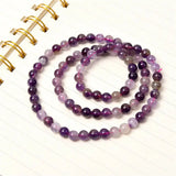 Natural Cacoxenite Auralite 23 Purple Rutilated Quartz Bracelet