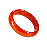 Natural Chalcedony Agate Red Bangle Bracelet Charm Jewellery