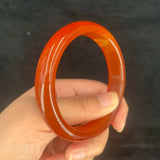 Natural Chalcedony Agate Red Bangle Bracelet Charm Jewellery