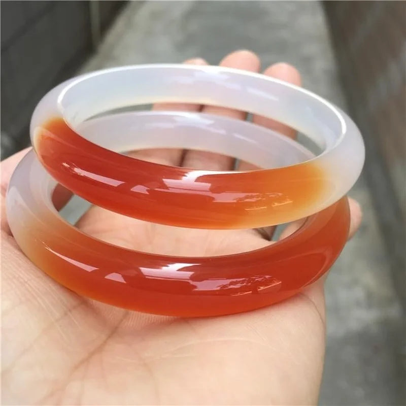 Chalcedony Red Bangle Bracelet Charm Jewellery Lucky Amulet for Her